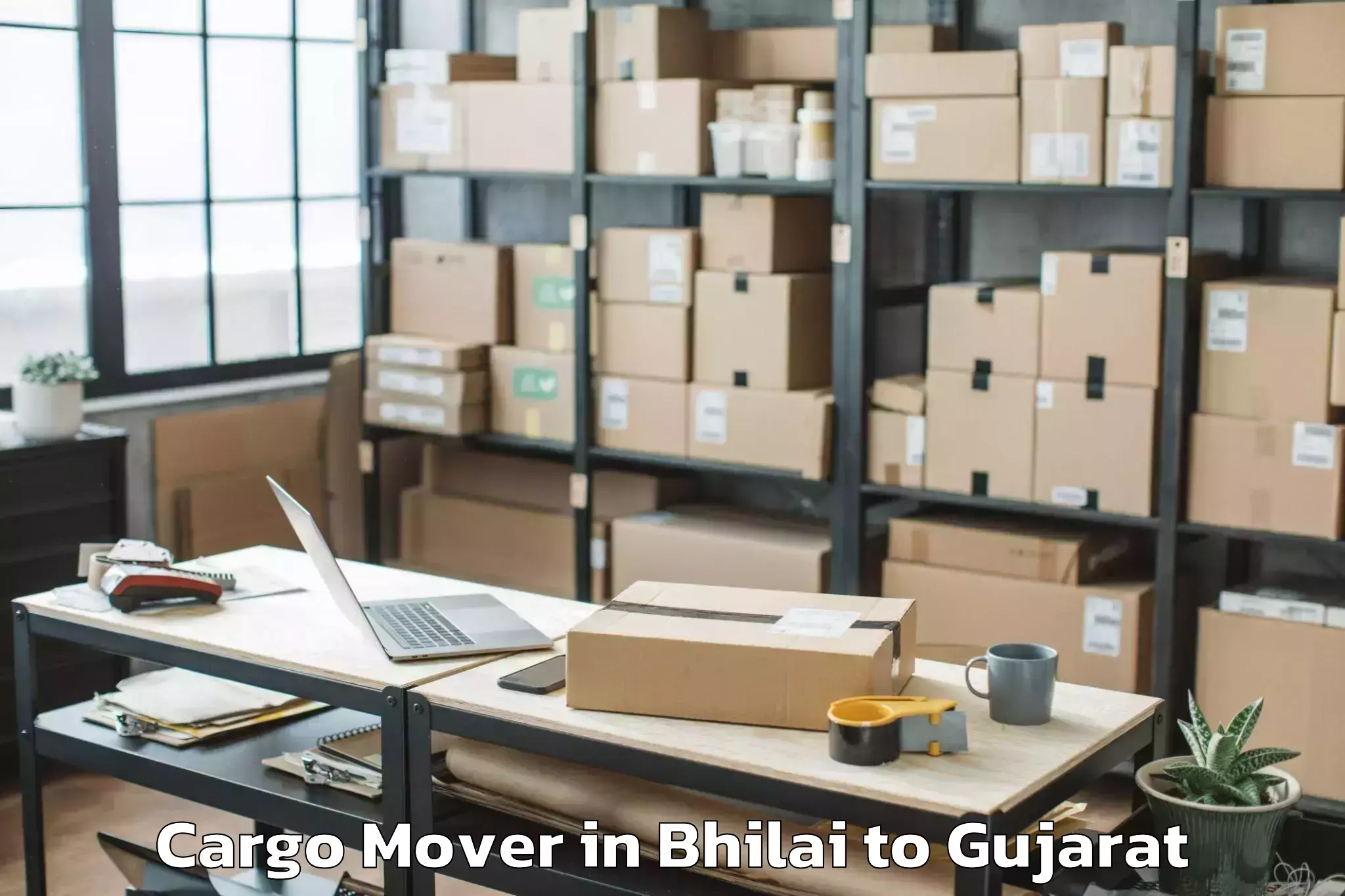 Top Bhilai to Porbandar Airport Pbd Cargo Mover Available